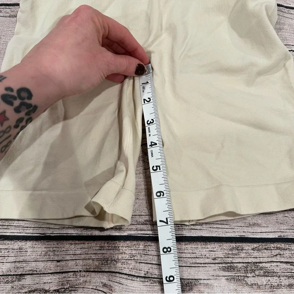 Shapermint Empetua Cream High Waisted  Shapewear Shorts Size XL/2XL